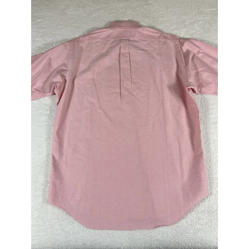 VTG Polo Ralph Lauren Yarmouth Pink Cotton‎ Oxford Cloth Button Down Mens 16-34